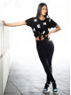 Camiseta atada Letters N680 NEGRO NEBBIA