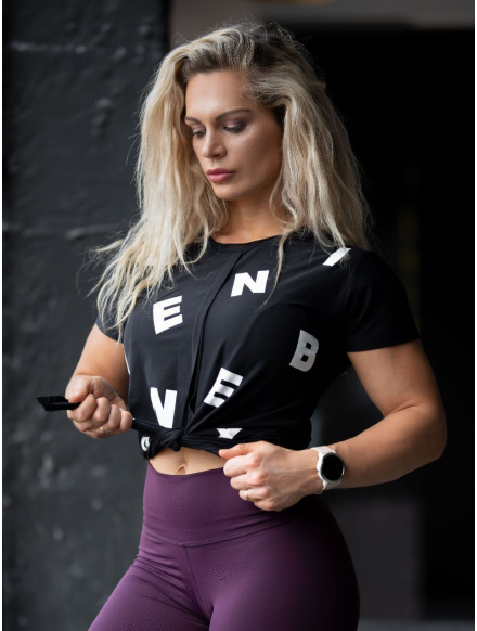 Camiseta atada Letters N680 NEGRO NEBBIA