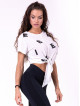 Camiseta atada Letters N680 BLANCO NEBBIA