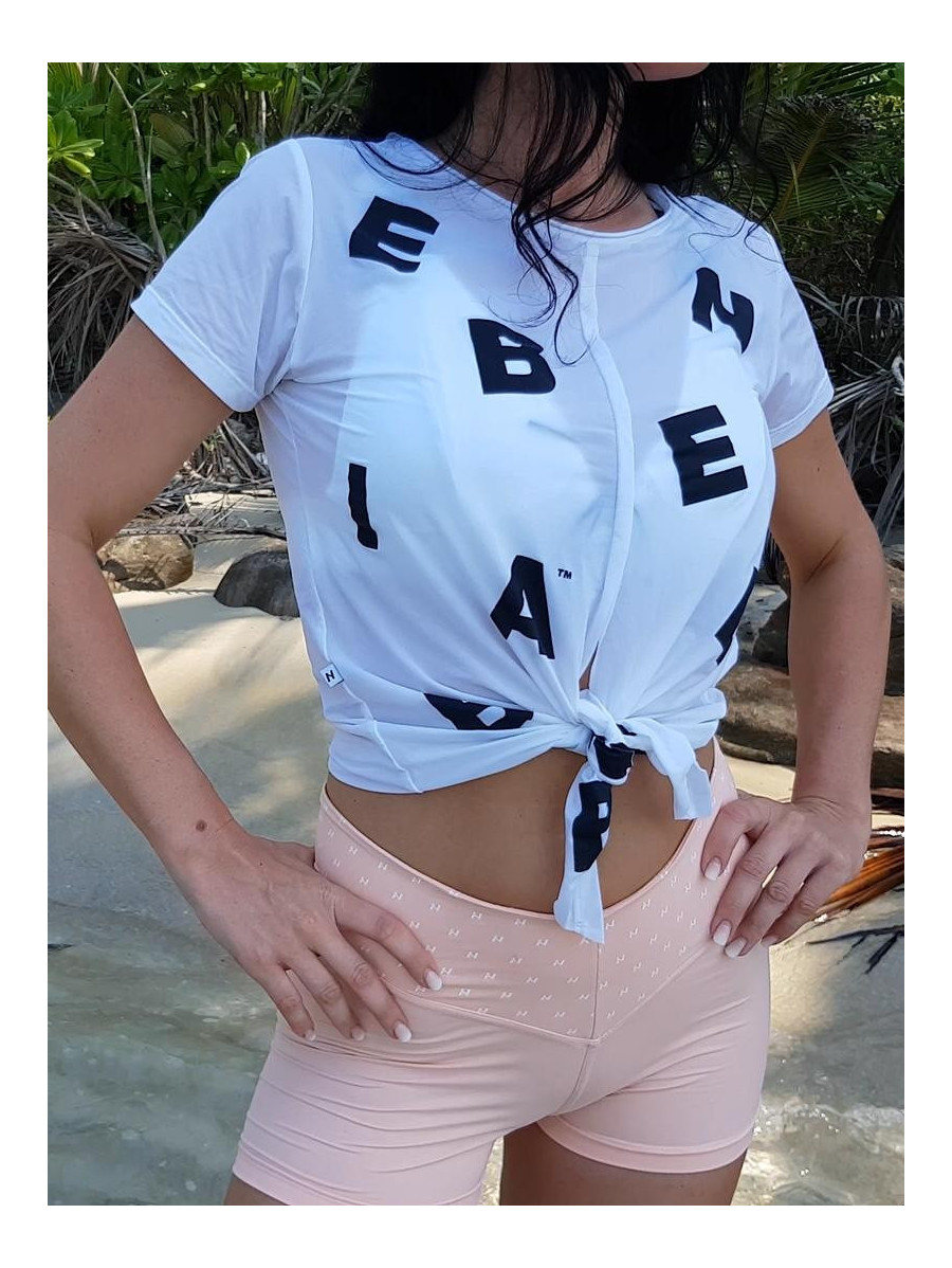Camiseta atada Letters N680 BLANCO NEBBIA