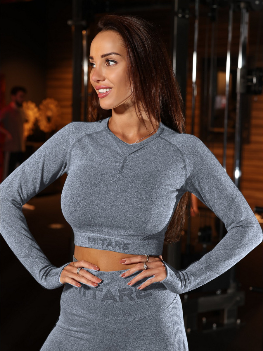 Leggings sin costuras PUSH UP MAX K001 gris oscuro MITARE