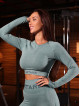 Top corto sin costuras PUSH UP MAX K084 vino tinto MITARE