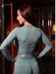 Top corto sin costuras PUSH UP MAX K084 vino tinto MITARE