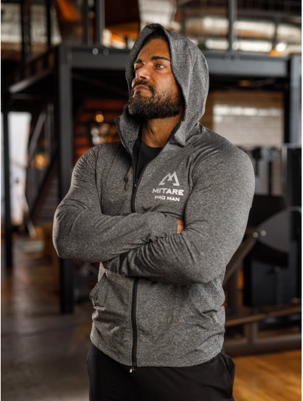 Sudadera con capucha K085 gris MITARE PRO MAN