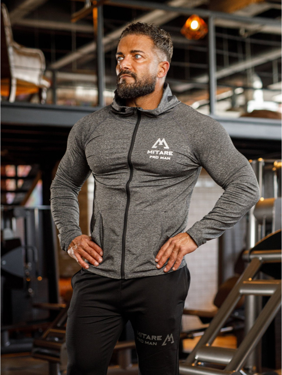 Sudadera con capucha K085 gris MITARE PRO MAN
