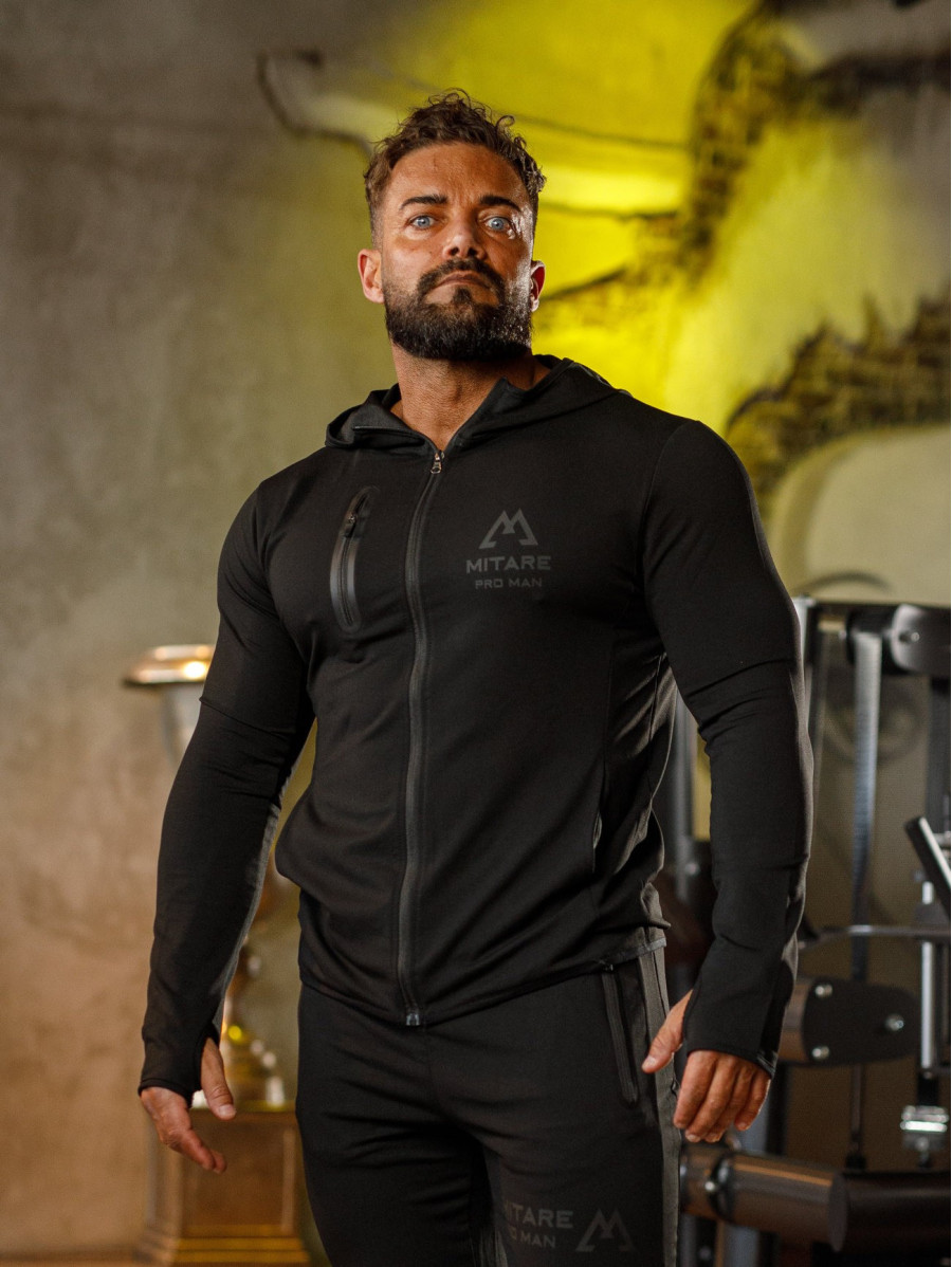 Sudadera con capucha K085 negro MITARE PRO MAN