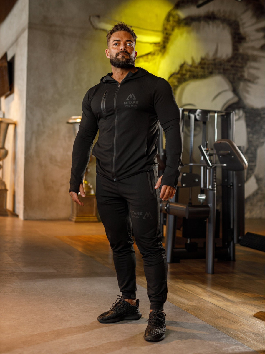 Sudadera con capucha K085 negro MITARE PRO MAN