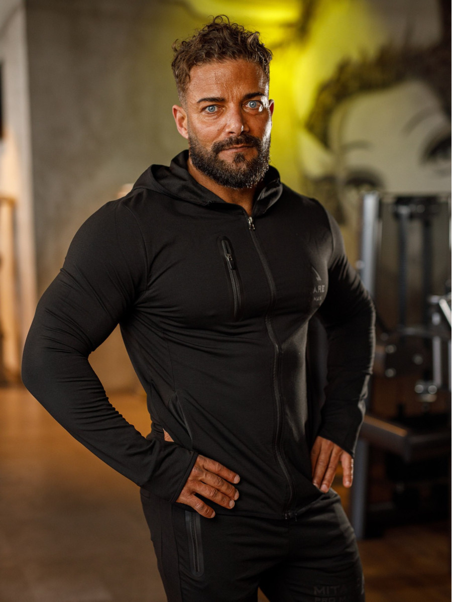 Sudadera con capucha K085 negro MITARE PRO MAN