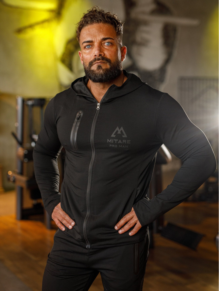 Sudadera con capucha K085 negro MITARE PRO MAN