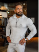 Sudadera con capucha K088 gris claro MITARE PRO MAN