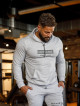 Sudadera con capucha K103 gris claro MITARE PRO MAN