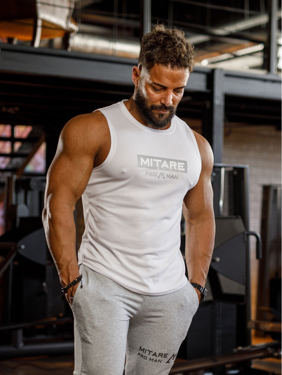 Camiseta de tirantes K092 blanco MITARE PRO MAN