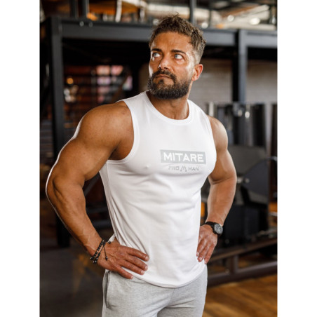 Camiseta de tirantes K092 blanco MITARE PRO MAN