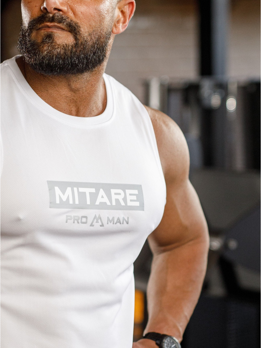 Camiseta de tirantes K092 blanco MITARE PRO MAN