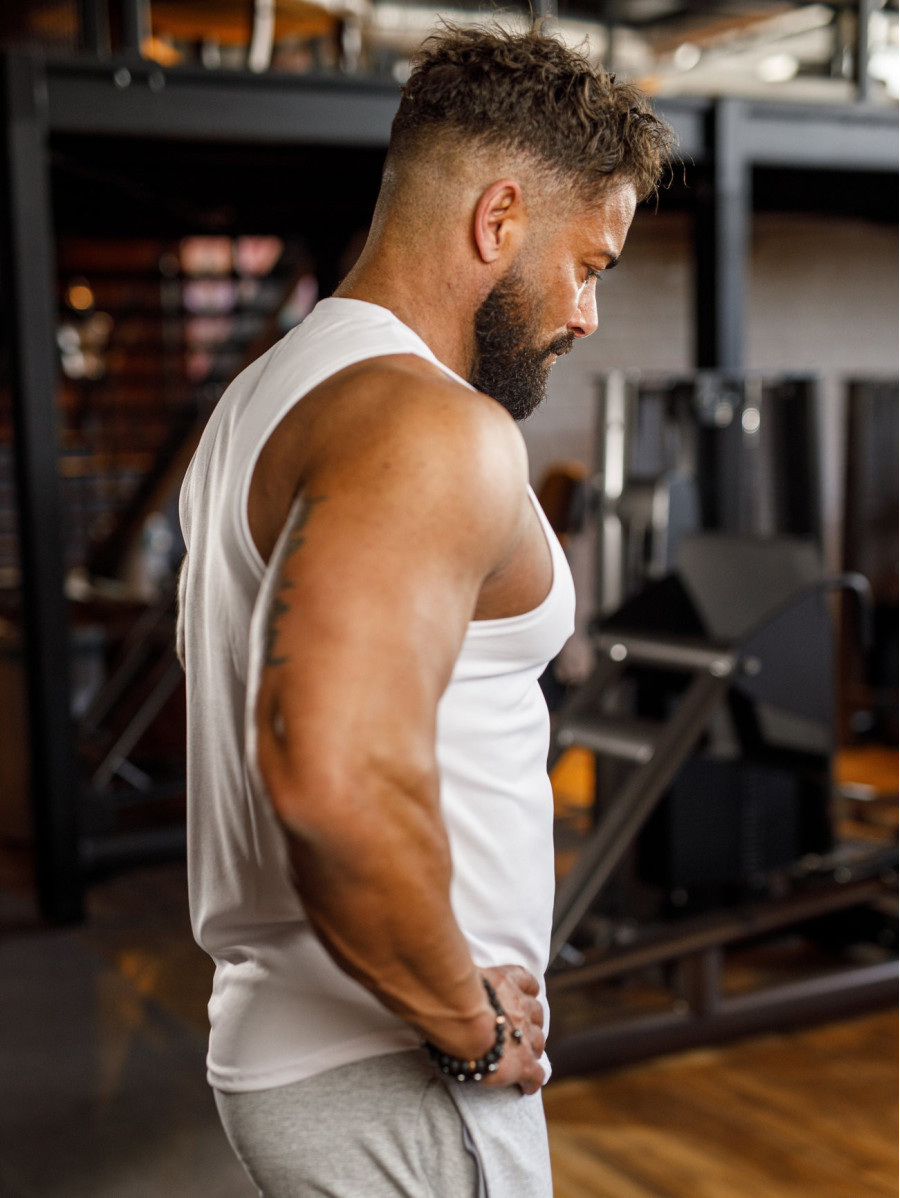 Camiseta de tirantes K092 blanco MITARE PRO MAN