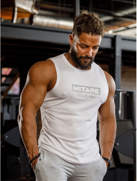 Camiseta de tirantes K092 blanco MITARE PRO MAN