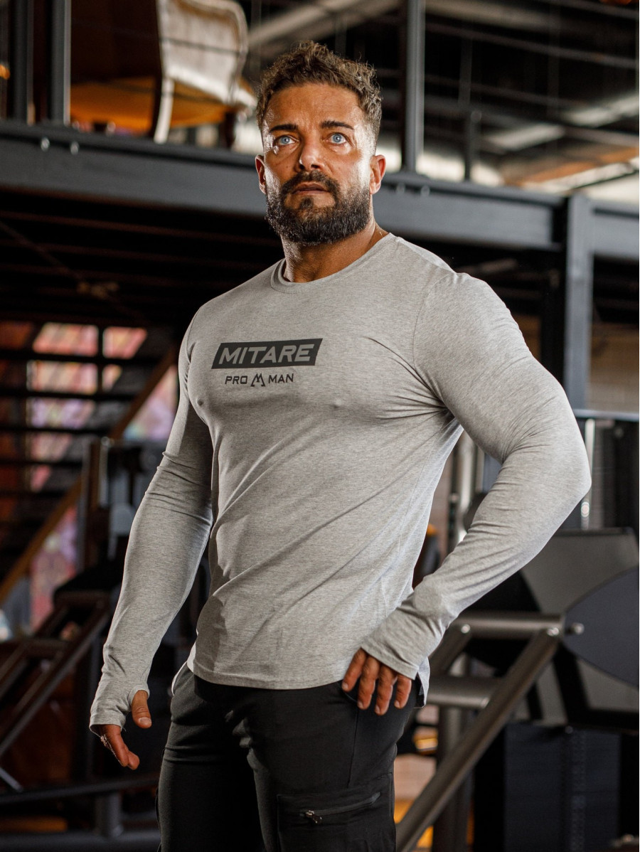 Camiseta manga larga K094 gris MITARE PRO MAN
