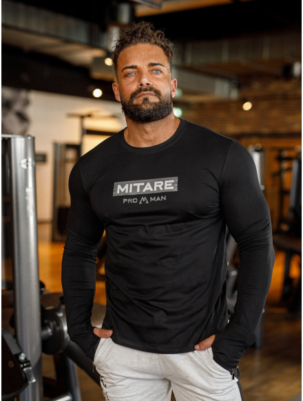 Camiseta manga larga K094 negro MITARE PRO MAN