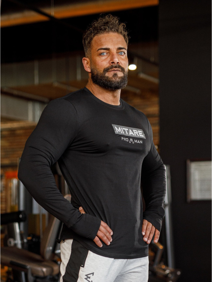 Camiseta manga larga K094 negro MITARE PRO MAN