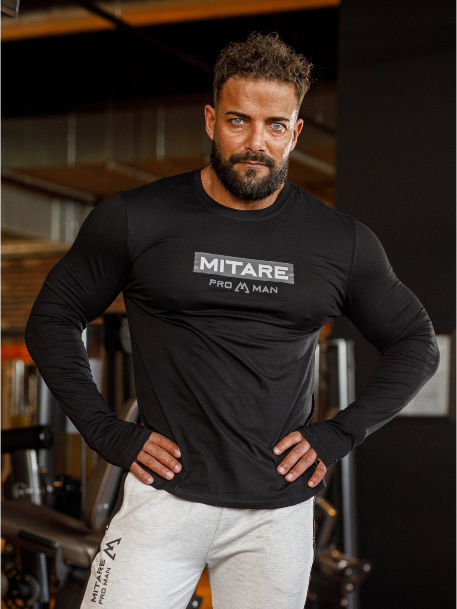 Camiseta manga larga K094 negro MITARE PRO MAN