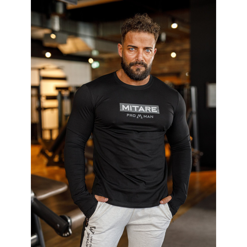 Camiseta manga larga K094 negro MITARE PRO MAN
