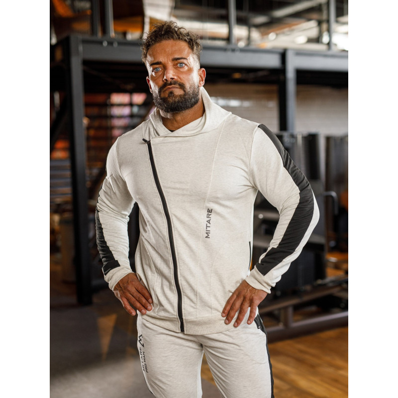 Sudadera con capucha K097 gris claro MITARE PRO MAN