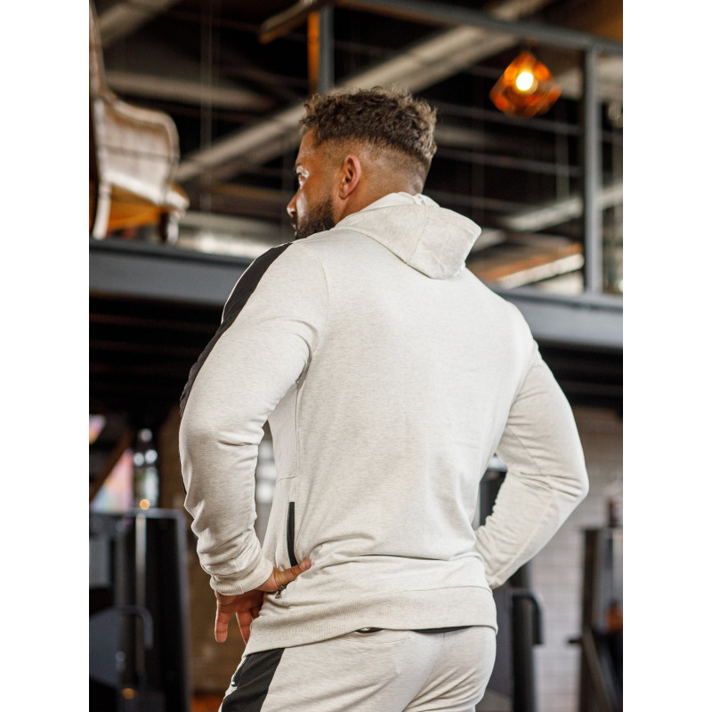 Sudadera con capucha K097 gris claro MITARE PRO MAN