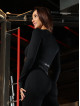 Top corto sin costuras PUSH UP MAX K084 negro MITARE