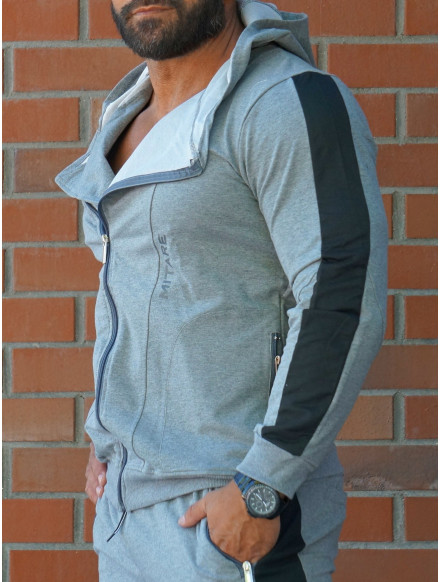Sudadera con capucha K097 gris claro MITARE PRO MAN 2