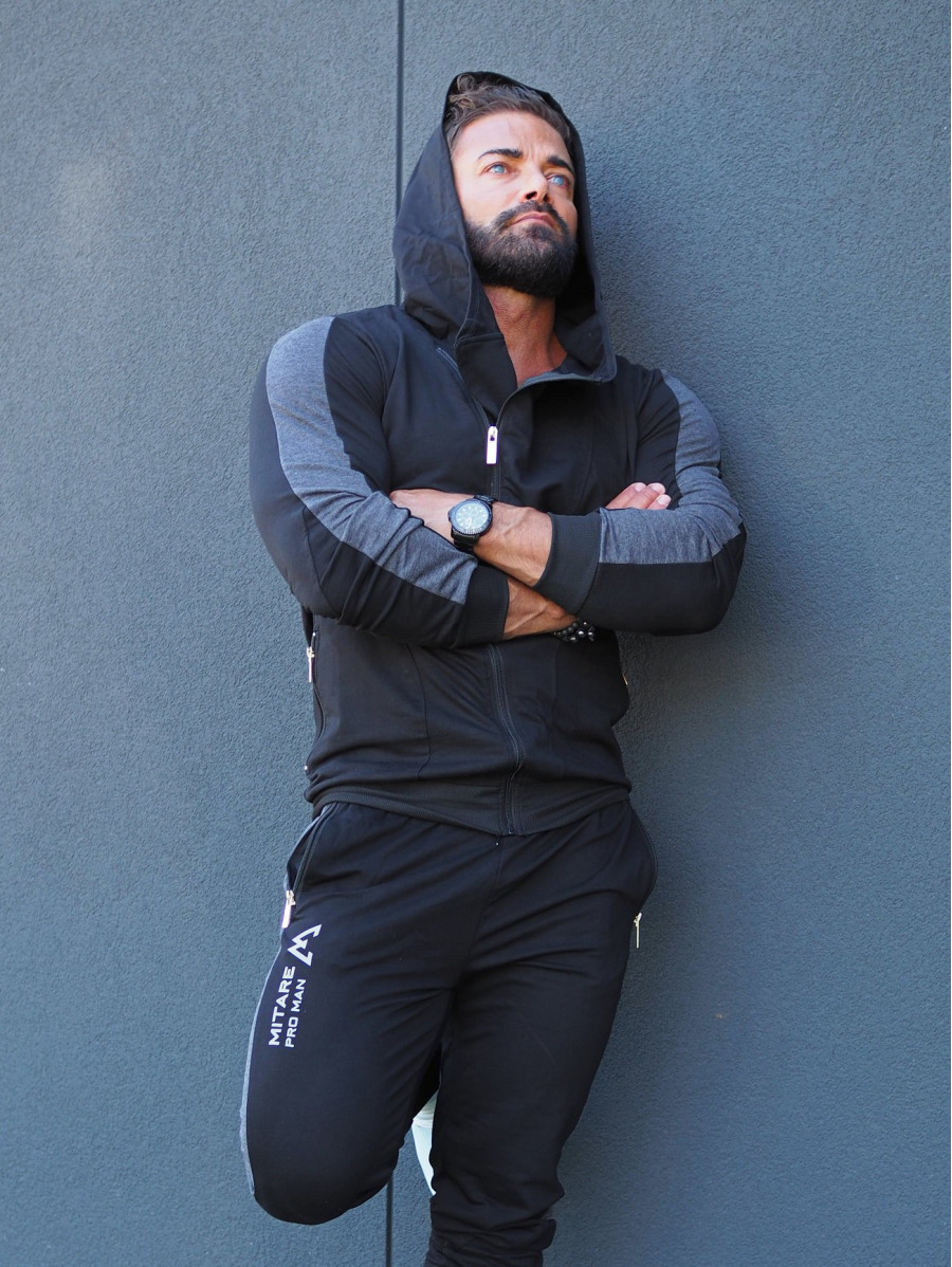 Sudadera con capucha K097 negro MITARE PRO MAN