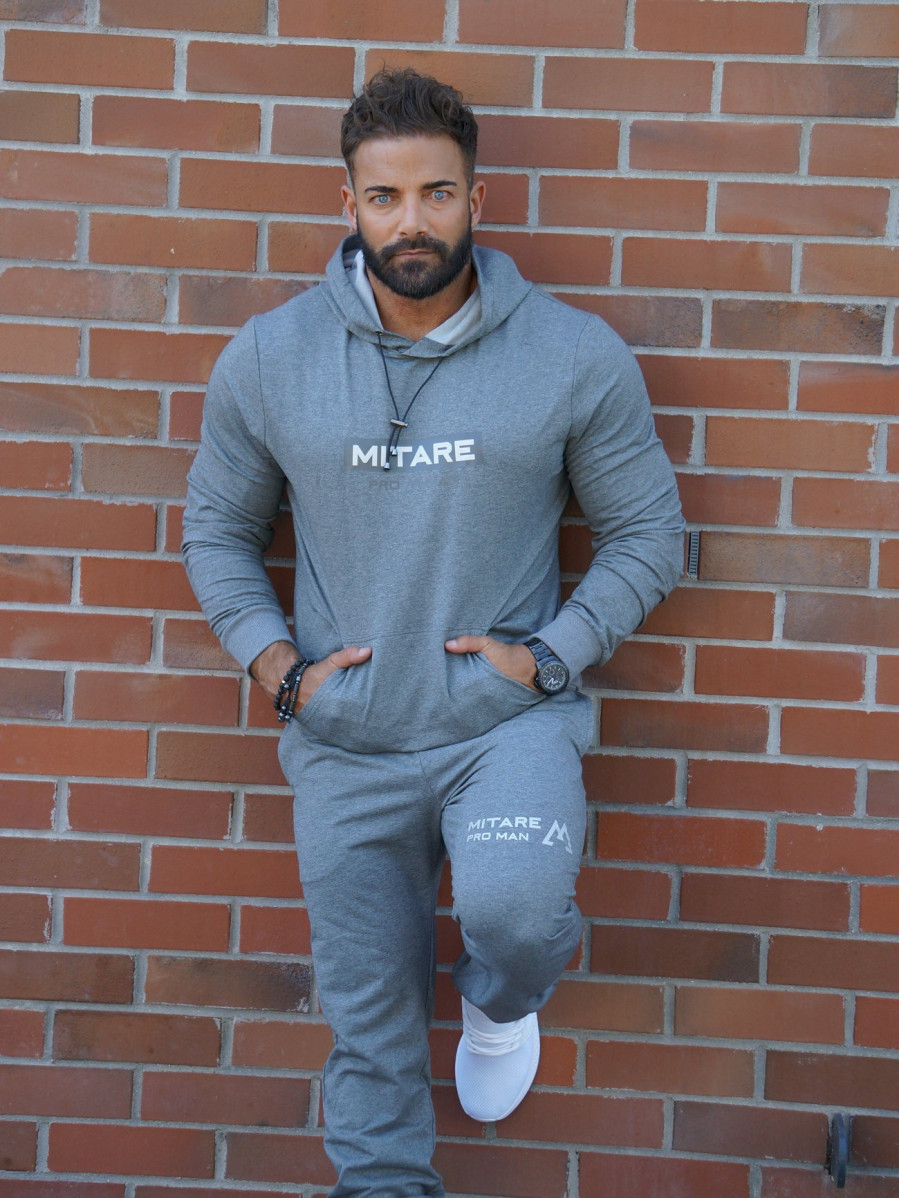 Sudadera con capucha K103 gris oscuro MITARE PRO MAN