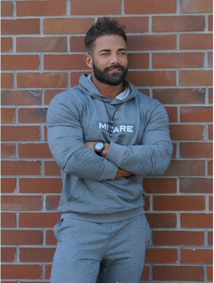 Sudadera con capucha K103 gris oscuro MITARE PRO MAN