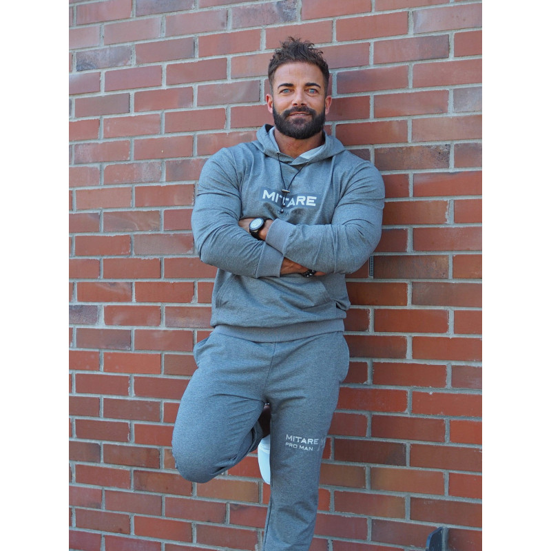 Sudadera con capucha K103 gris oscuro MITARE PRO MAN