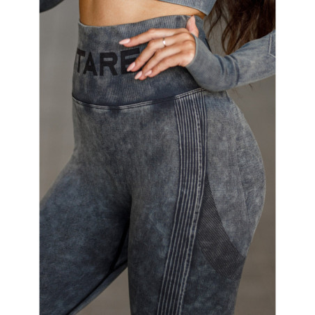Leggings sin costuras PUSH UP MAX MARBLE K111 negro MITARE