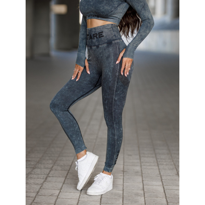 Leggings sin costuras PUSH UP MAX MARBLE K111 negro MITARE