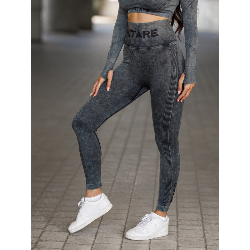 Leggings sin costuras PUSH UP MAX MARBLE K111 negro MITARE