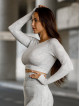 Top corto sin costuras PUSH UP MAX MARBLE K110 gris claro MITARE
