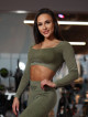 Crop Top sin costuras DREAM K107 verde MITARE