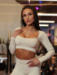 Crop Top sin costuras DREAM K107 beige MITARE