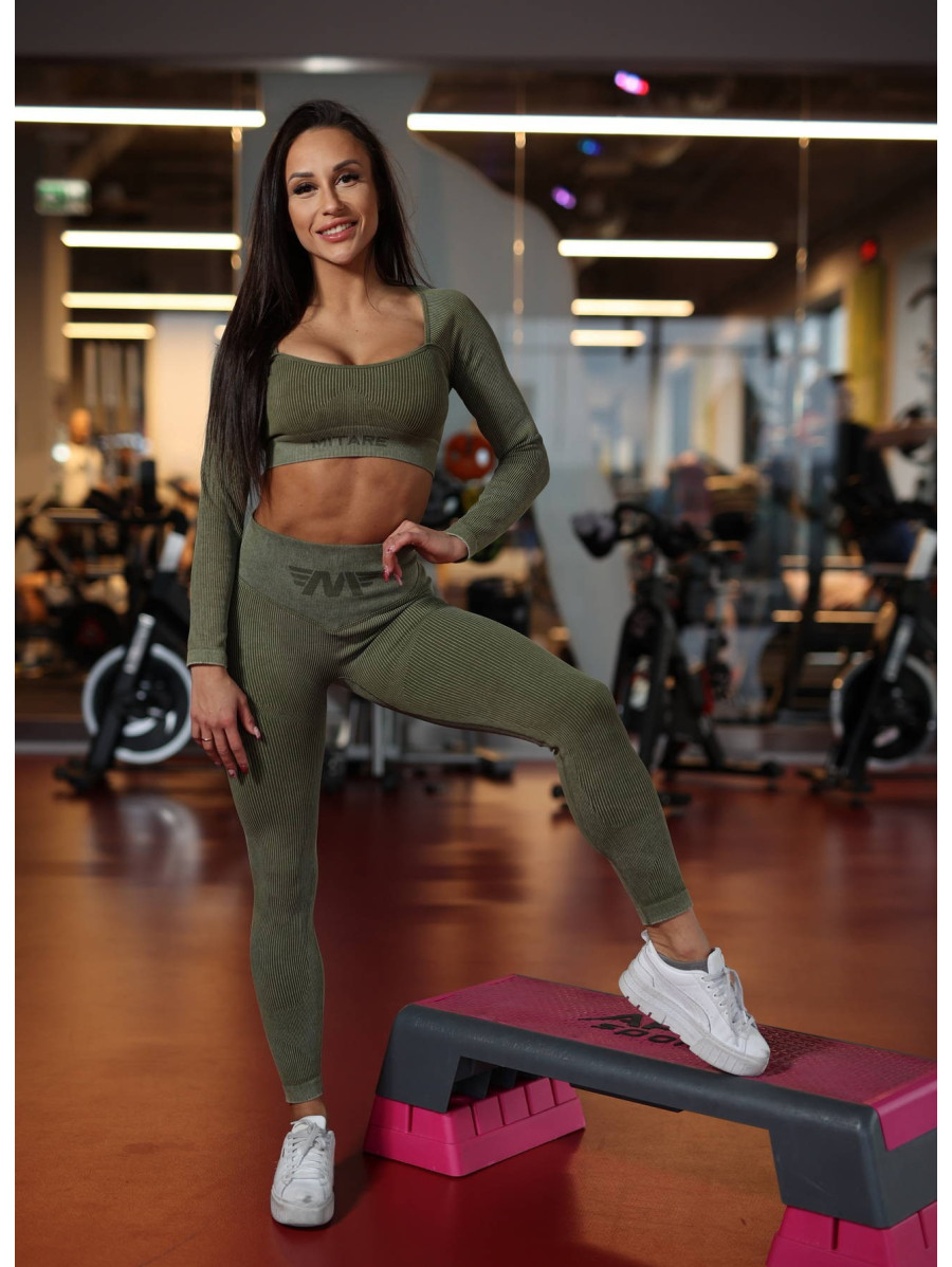 Crop Top sin costuras DREAM K107 verde MITARE