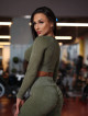 Crop Top sin costuras DREAM K107 verde MITARE