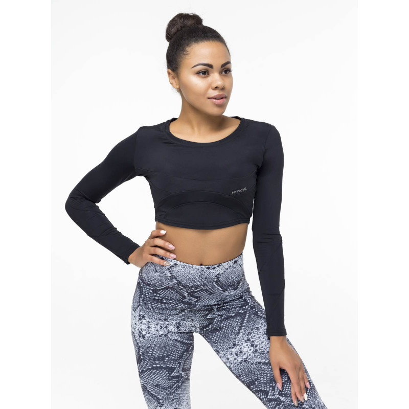 Crop Top Manga Larga SWEET K026 negro MITARE