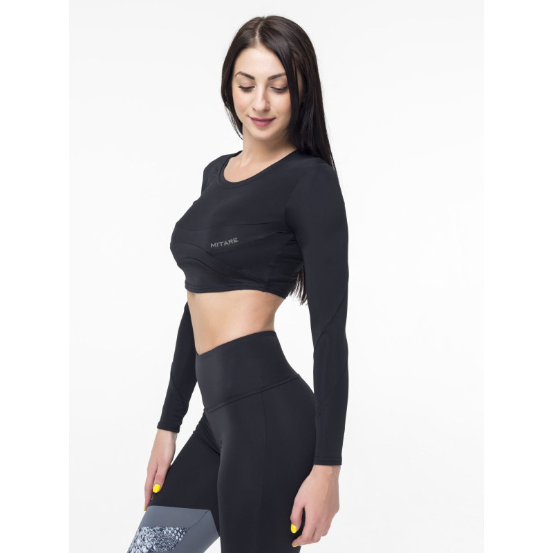 Crop Top Manga Larga SWEET K026 negro MITARE
