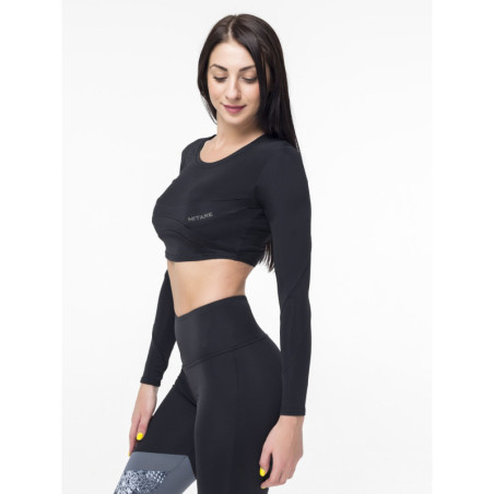Crop Top Manga Larga SWEET K026 negro MITARE