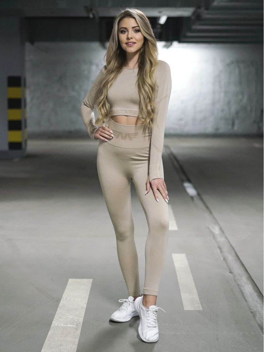 Leggings reductores moldeadores PUSH UP MAX ANGEL K001A beige MITARE