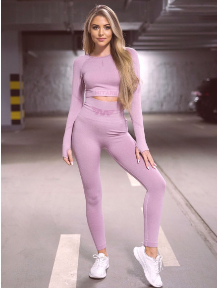 Top corto sin costuras PUSH UP MAX K084 morado claro MITARE 2