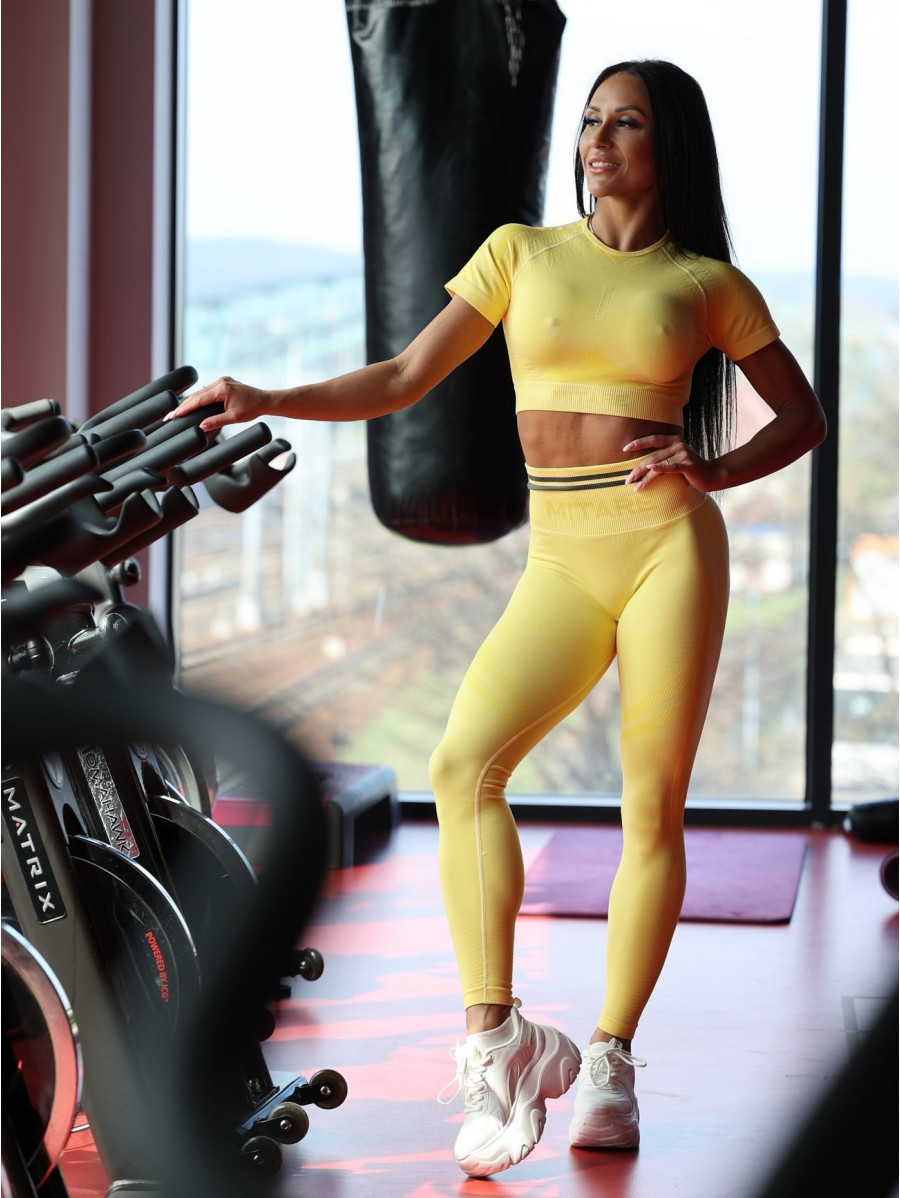 Leggings sin costuras SLIM PUSH UP K078 amarillo MITARE